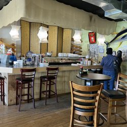 Shiki Japanese Restaurant - The sushi bar and server station.