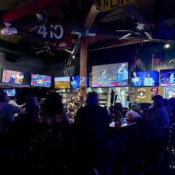 Diamonds Sports Grille - Looking in from the front door.  Always a good crowd.