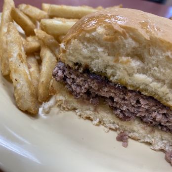 Baker's Bakery & Cafe - Burger and fries.  Bun was really awesome too - as advertised. - Breakfast & Brunch Near Me - Custer, South Dakota
