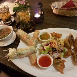 Bonjour Vietnam - Vorspeiseplatte für 2 + Wantansuppe