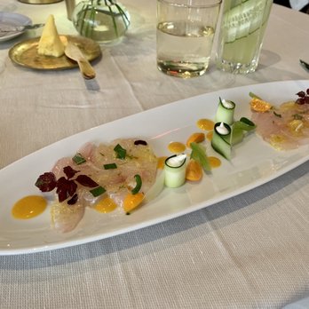 Le Pavillon - Bar | Physalis (lime cured sea bass) - French Near Me - New York, New York Le Pavillon - Bar | Physalis (lime cured sea bass) - French Near Me - New York, New York