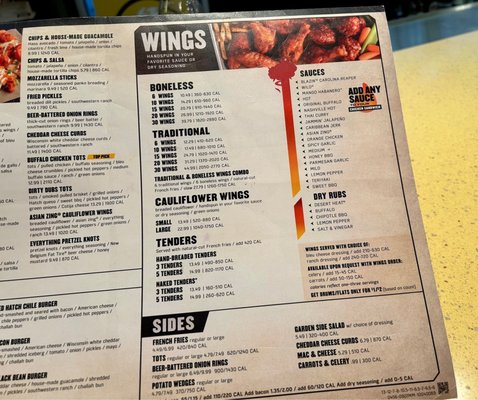 Menu photo 4 Buffalo Wild Wings Palm Desert, CA Menu photo 4 Buffalo Wild Wings Palm Desert, CA