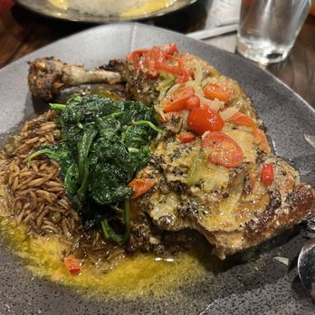 Orchid7 - Mustard chicken, spinach, black rice - Caribbean Near Me - Dedham, Massachusetts Orchid7 - Mustard chicken, spinach, black rice - Caribbean Near Me - Dedham, Massachusetts