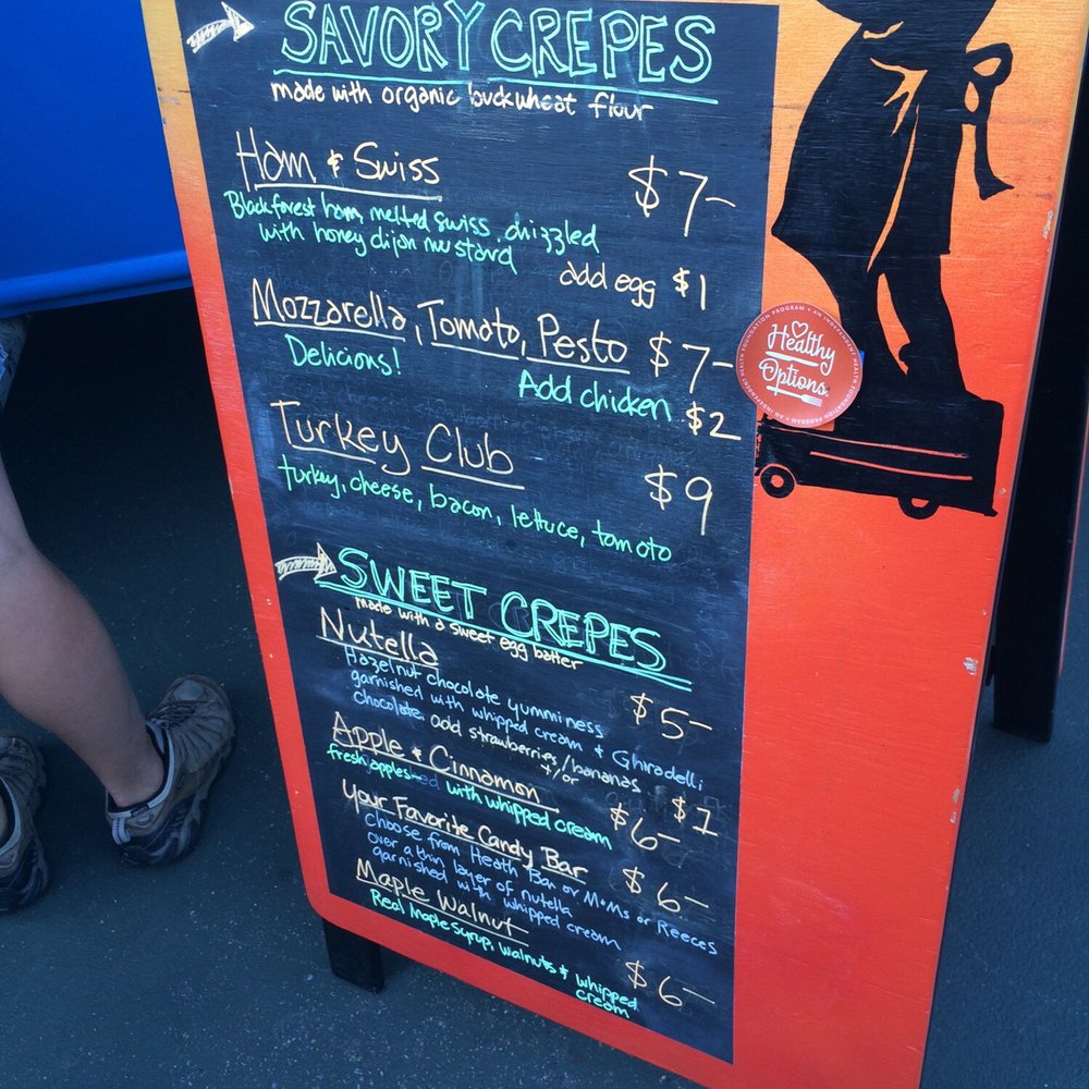 Cruisin' Crepes - Cruisin' Crepes menu at Larkin Square. They offer savory crepes as well as sweet crepes! - Food Trucks Near Me Cruisin' Crepes - Cruisin' Crepes menu at Larkin Square. They offer savory crepes as well as sweet crepes! - Food Trucks Near Me