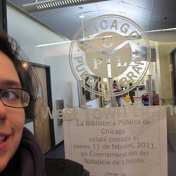 Chicago Public Library - This is me at the West Town branch on my quest to visit every CPL branch.