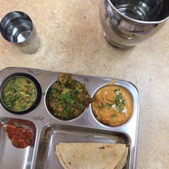Gopal Vegetarian Restaurant - A pitcher of water (you'll need it) and one of the daily specials. Roti shaak. Fantastic! - Vegetarian Near Me - Richardson, Texas Gopal Vegetarian Restaurant - A pitcher of water (you'll need it) and one of the daily specials. Roti shaak. Fantastic! - Vegetarian Near Me - Richardson, Texas