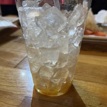 Belle's Craft Kitchen - This shows how much ice they put in their mango tea - Cajun/Creole Near Me - Mansfield, Texas Belle's Craft Kitchen - This shows how much ice they put in their mango tea - Cajun/Creole Near Me - Mansfield, Texas