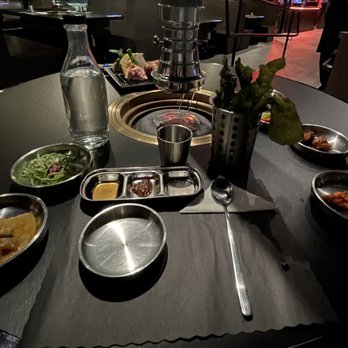 Naksan BBQ - Small pork combo, before all the sides come out - Korean Near Me - Boston, Massachusetts