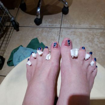 Sugar Nails & Lashes - Love my cute 4th if July toes! Kathy is so awesome! - Nail Salons Near Me - Orange, California