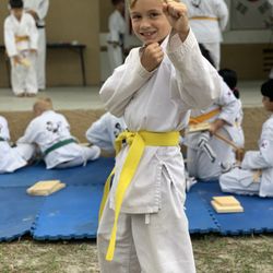 Elevate Martial Arts South Tampa - Getting his yellow belt!!