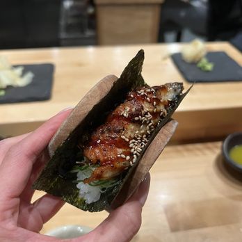 Sugo Hand Roll Bar - Torched eel. Delish - Sushi Bars Near Me - Seattle, Washington Sugo Hand Roll Bar - Torched eel. Delish - Sushi Bars Near Me - Seattle, Washington