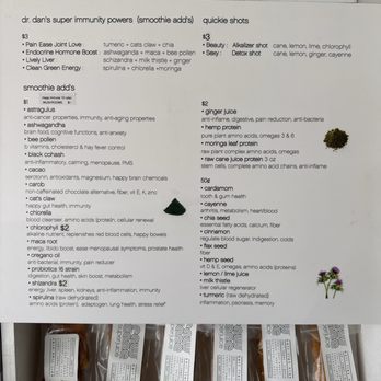 Raw Cane Super Juice Bar - Add ins - Juice Bars & Smoothies Near Me - Los Angeles, California