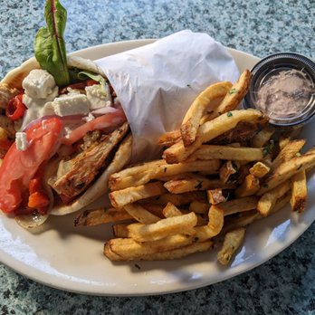 Athena Grill - Athenian Chicken wrap with fries - Greek Near Me - Santa Clara, California Athena Grill - Athenian Chicken wrap with fries - Greek Near Me - Santa Clara, California