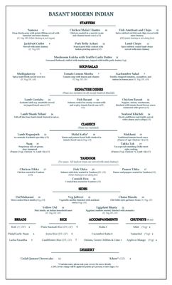 Menu photo 3 Basant Modern Indian Chicago, IL