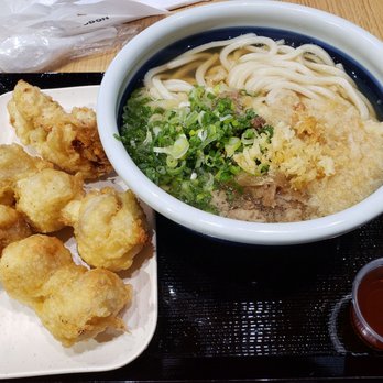 Marugame Udon - Nikutama with mushroom tempura - Japanese Near Me - Arcadia, California