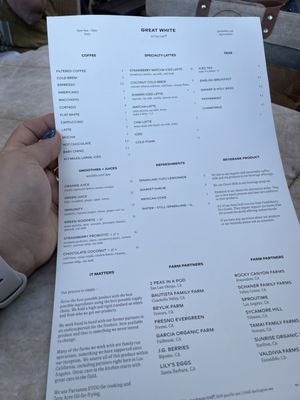 Menu photo 5 Great White Los Angeles, CA