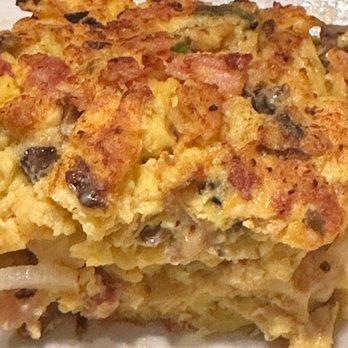 Egg Headz Café - Flat style Denver Omelette w/pepper jack cheese and additional mushrooms. - American Near Me - Tinley Park, Illinois