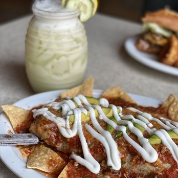 Cobian's Restaurants - Carne asada wet burrito & cucumber lime agua fresca - Mexican Near Me - Cypress, California