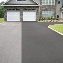 Golden Bear Blacktop - Fresh sealer protects the driveway and enhances a home visually.
