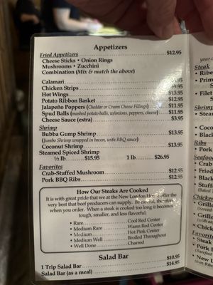 Menu photo 1 New London Steak House Forest, VA