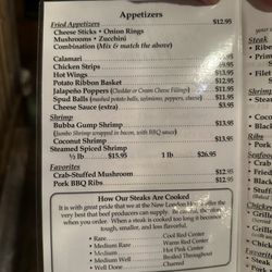 New London Steak House - Updated menus