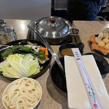 Shabu Shabu House - Sea food udon vegetables and Miso broth - Japanese Near Me - San Diego, California Shabu Shabu House - Sea food udon vegetables and Miso broth - Japanese Near Me - San Diego, California