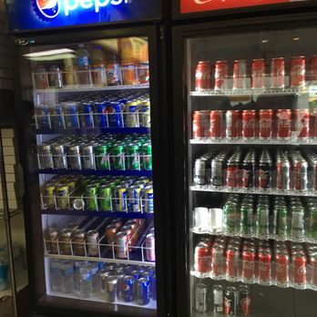 Fantastico Pizza 2001 - a refrigerator full of sodas - Pizza Near Me - Vancouver, British Columbia