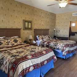 Tombstone Monument Guest Ranch - Our room. It's a little messy from our stay, it didn't look like this when we walked in
