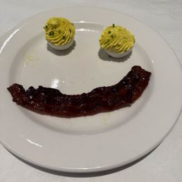 Deviled Eggs  & Millionaire's Bacon   Lunch.