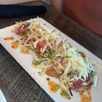 Jax On The Tracks - Ahi Tuna Tostada - New American Near Me - Houston, Texas