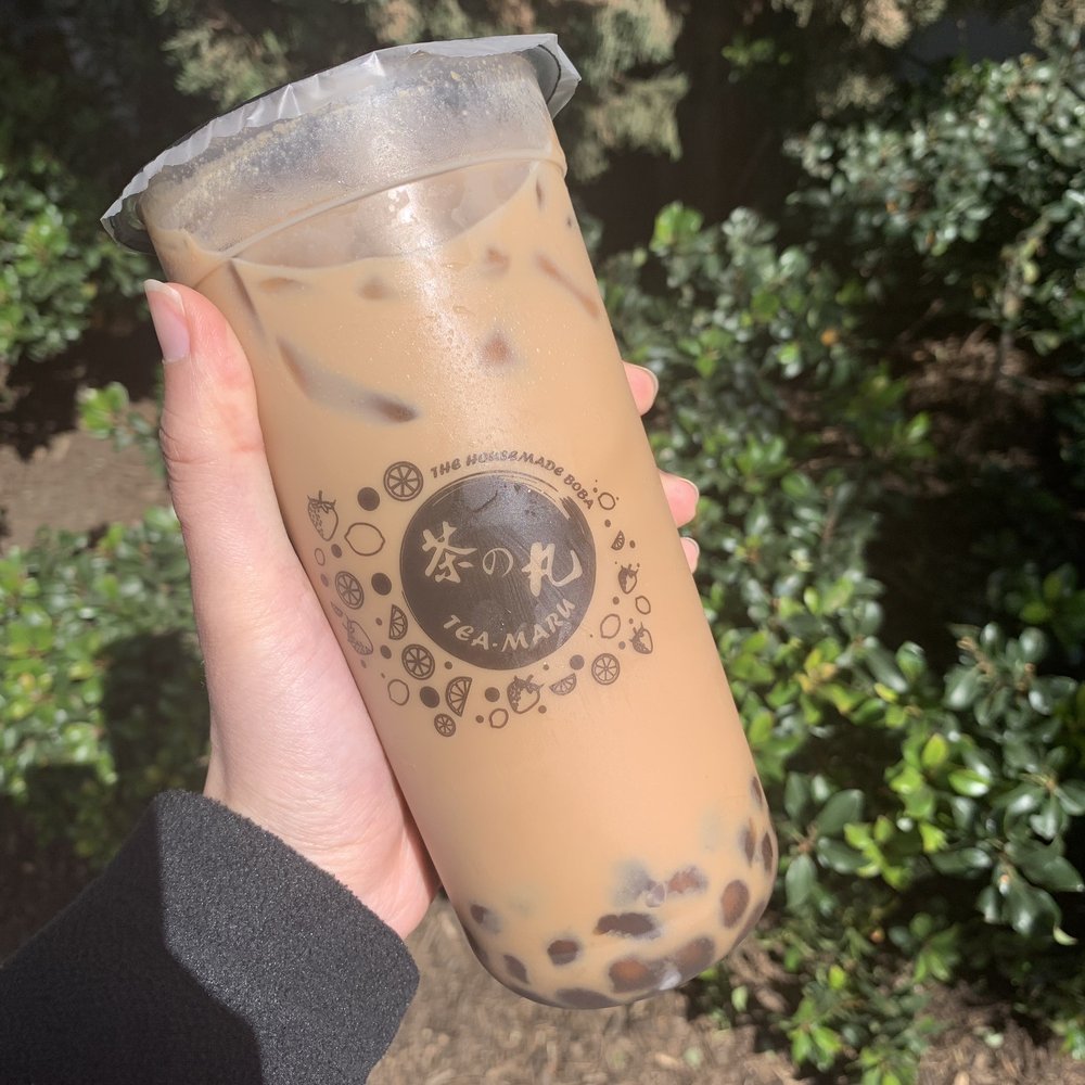 Tea Maru - Okinawa Milk Latte with brown sugar boba - Bubble Tea Near Me - Irvine, California