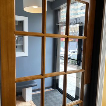 Pho Dat Thanh - a view of a hallway through a glass door - Vietnamese Near Me - Towson, Maryland