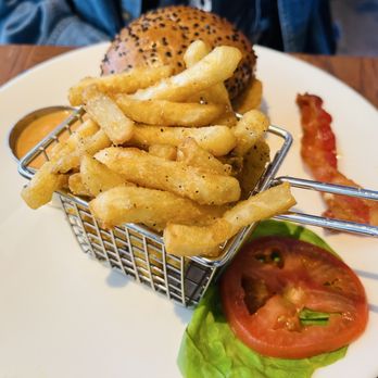 Kona Grill - Columbus - Fried fish sandwich + fries. - Sushi Bars Near Me - Columbus, Ohio Kona Grill - Columbus - Fried fish sandwich + fries. - Sushi Bars Near Me - Columbus, Ohio