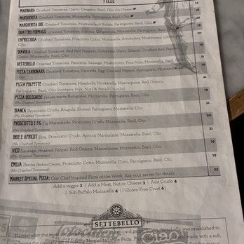Settebello Pizzeria Napoletana - Menu on 11/06/25 - Pizza Near Me - Pasadena, California