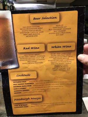 Menu photo 2 The Burgh Sportz Bar Coraopolis, PA