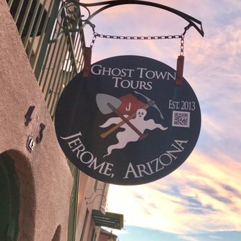 Ghost Town Tours - Ghost town tours sign - Historical Tours Near Me - Jerome, Arizona