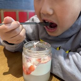 Coconut jelly is delicious and fresh in my son's opinion.