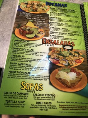Menu photo 6 3 Tequilas Tulsa, OK