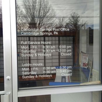 US Post Office - Post Offices Near Me - Cambridge Springs, Pennsylvania