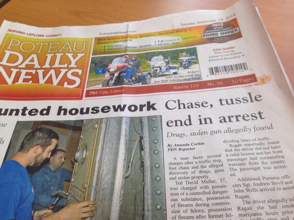 POTEAU DAILY NEWS & SUN 804 N Broadway St, Poteau, Oklahoma Print