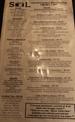 Menu photo 7 Snapshots Lounge Granville, OH Menu photo 7 Snapshots Lounge Granville, OH