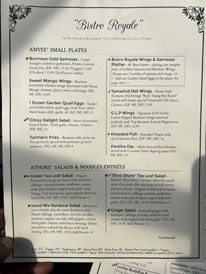 Menu photo 1 Top Burmese Bistro Royale Beaverton, OR