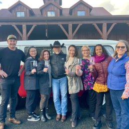 At Tamber Bey winery. Our cool ride caught the attention of the owner, and we were able to get a photo with him (in the cowboy hat). At Tamber Bey winery. Our cool ride caught the attention of the owner, and we were able to get a photo with him (in the cowboy hat).