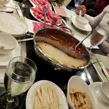Happy Lamb Hot Pot - the whole spread - Mongolian Near Me - Mountain View, California