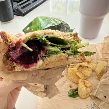 Healthy Bistro - Supposed to be Healthy chicken Sandwich, but had beets and no chicken - Sandwiches Near Me - Costa Mesa, California