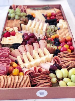 Delight Your Guests with Our Exquisite Charcuterie Board Platters! - Planning a gathering or special event? Elevate your occasion with our beautifully crafted charcuterie board platters, perfect for impressing and satisfying your guests.
Why Choose Our Charcuterie Boards?
Artfully Curated Selection: A delightful mix of premium cheeses, cured meats, and artisanal accompaniments.
Fresh, Quality Ingredients: Only the finest and freshest for an unforgettable taste experience.
Customizable Boards: Tailor your selection to match your event’s theme or dietary needs.
Elegant Presentation: Stunningly arranged for a visual and culinary feast.
Hassle-Free Service: Ready to serve and easy for you to enjoy.
Ideal For:
Corporate Functions
Holiday Celebrations
Birthday Parties
Weddings and Receptions
Casual Get-Togethers
Imagine This at Your Event:
A generous spread of gourmet cheeses
Savory cured meats and fresh breads
Seasonal fruits, nuts, and artisanal spreads
Beautifully arranged for a sophisticated touch
Ready to make your event stand out? Contact us today to order your charcuterie board platter and create a memorable experience for your guests!
Indulge in elegance and flavor with our stunning charcuterie boards! 🧀🍇🥖✨ Delight Your Guests with Our Exquisite Charcuterie Board Platters! - Planning a gathering or special event? Elevate your occasion with our beautifully crafted charcuterie board platters, perfect for impressing and satisfying your guests.
Why Choose Our Charcuterie Boards?
Artfully Curated Selection: A delightful mix of premium cheeses, cured meats, and artisanal accompaniments.
Fresh, Quality Ingredients: Only the finest and freshest for an unforgettable taste experience.
Customizable Boards: Tailor your selection to match your event’s theme or dietary needs.
Elegant Presentation: Stunningly arranged for a visual and culinary feast.
Hassle-Free Service: Ready to serve and easy for you to enjoy.
Ideal For:
Corporate Functions
Holiday Celebrations
Birthday Parties
Weddings and Receptions
Casual Get-Togethers
Imagine This at Your Event:
A generous spread of gourmet cheeses
Savory cured meats and fresh breads
Seasonal fruits, nuts, and artisanal spreads
Beautifully arranged for a sophisticated touch
Ready to make your event stand out? Contact us today to order your charcuterie board platter and create a memorable experience for your guests!
Indulge in elegance and flavor with our stunning charcuterie boards! 🧀🍇🥖✨