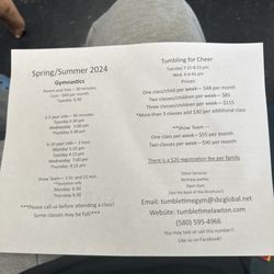 Tumble Time Preschool Gymnastics - Prices and schedule