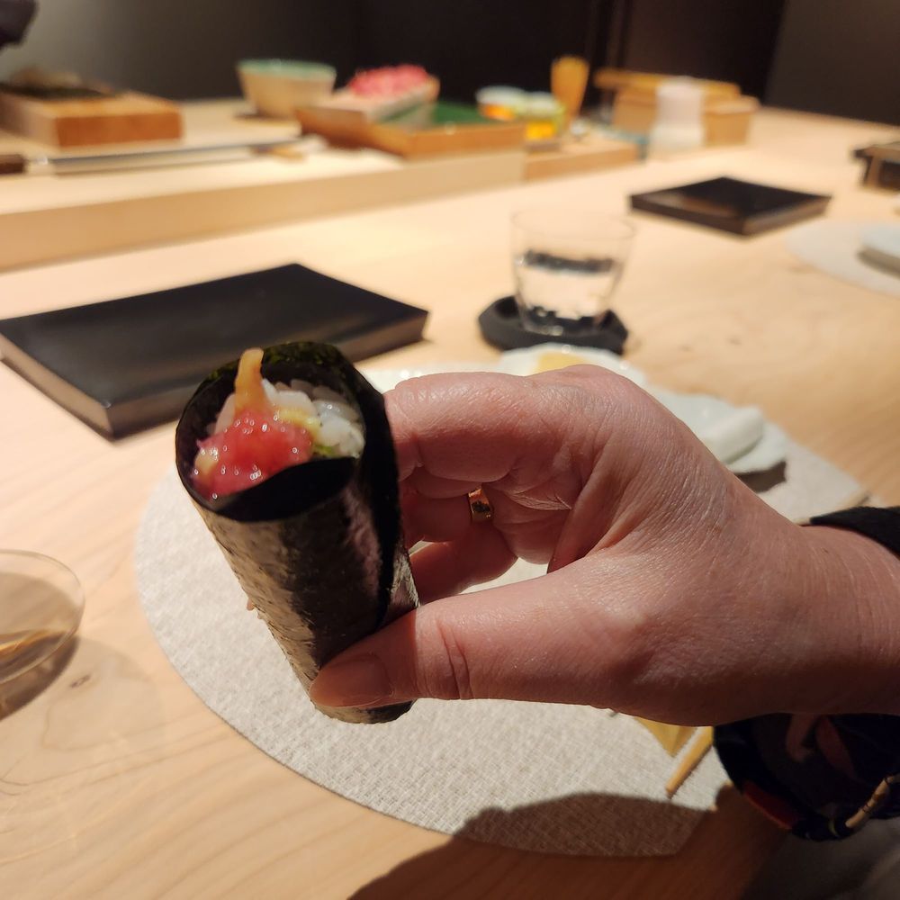 JoJi - Otoro w/Daikon Handroll - Japanese Near Me - New York, New York JoJi - Otoro w/Daikon Handroll - Japanese Near Me - New York, New York