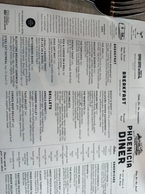 Menu photo 5 Phoenicia Diner Phoenicia, NY