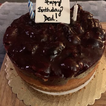 Butterly Bakeshop - Custom cherry cheesecake with ganache "post it" note - Custom Cakes Near Me - Brooklyn, New York